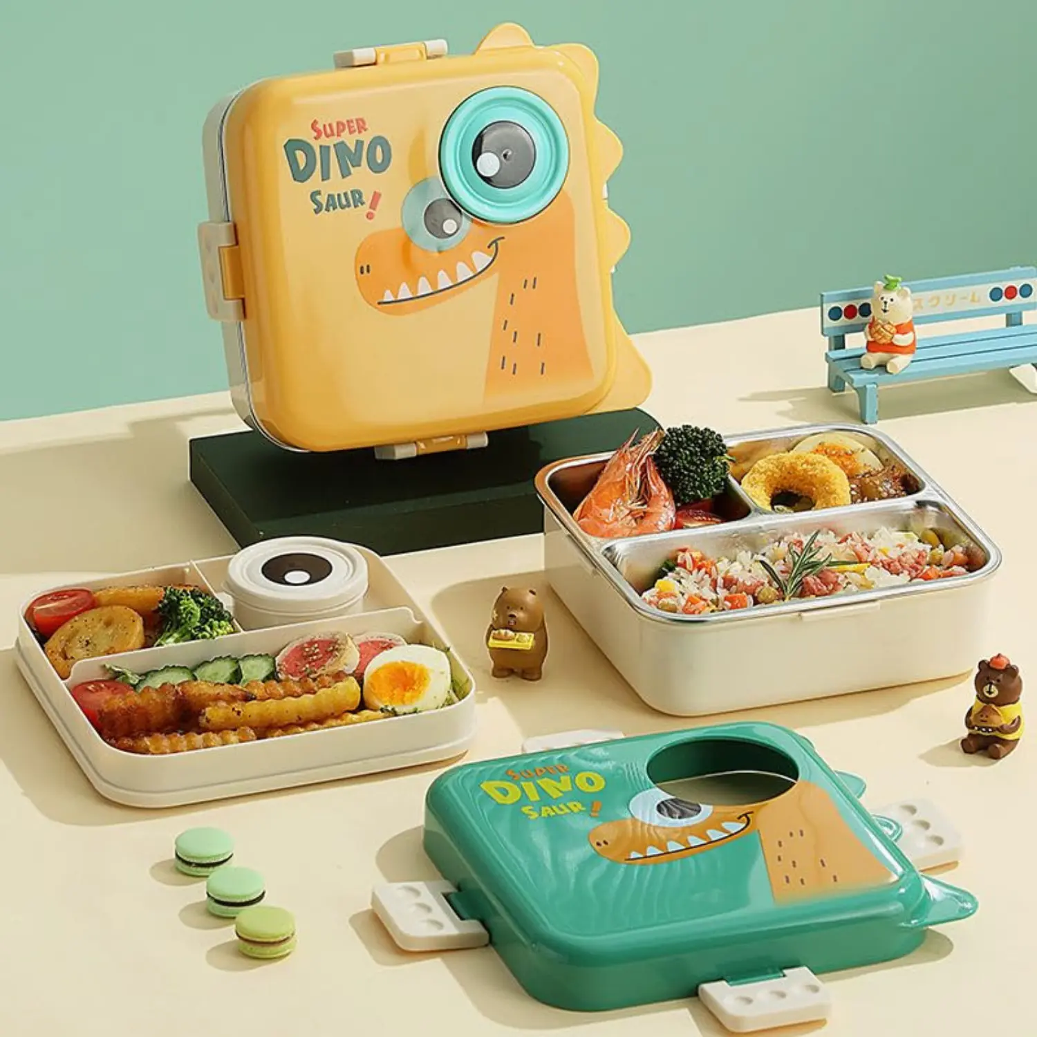 Dino Bento Lunch Box For Kids