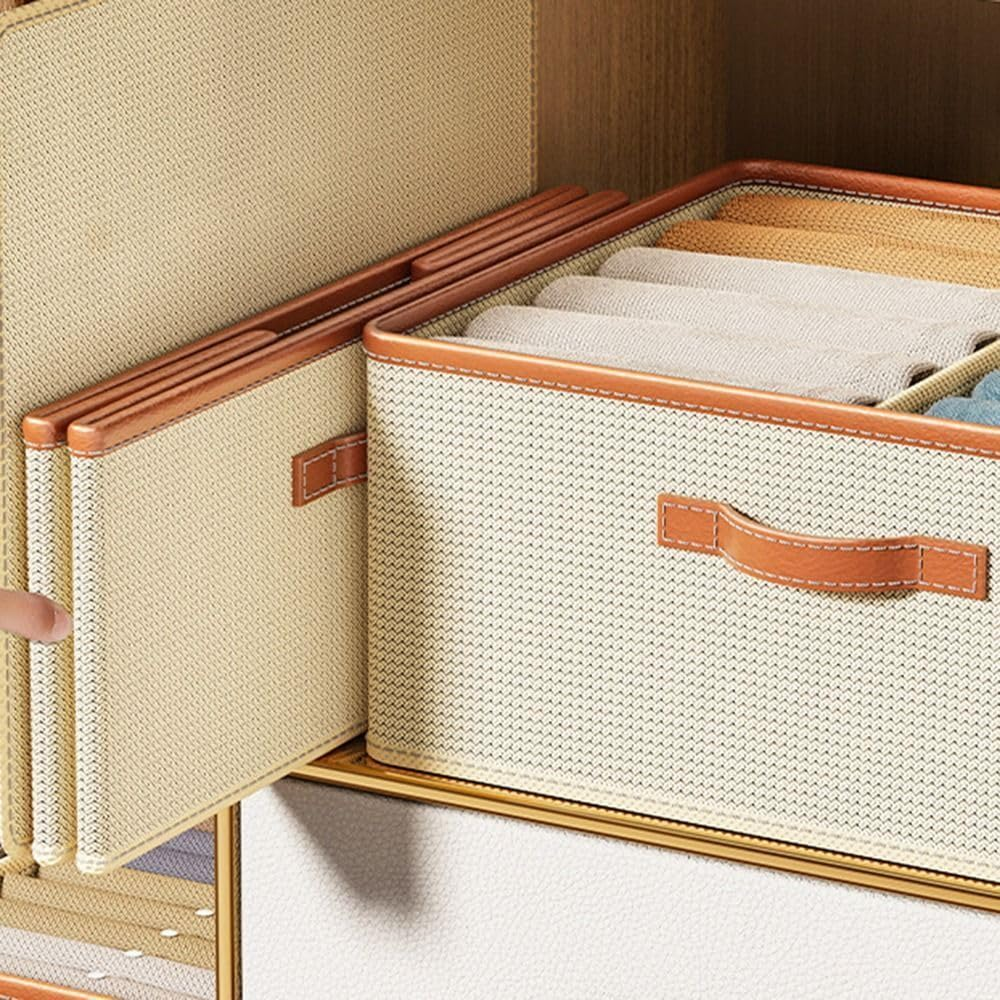Foldable Clothing Storage Box Non-Woven Fabric Divider Storage Box Wardrobe Organizer