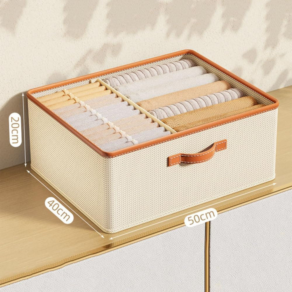 Foldable Clothing Storage Box Non-Woven Fabric Divider Storage Box Wardrobe Organizer