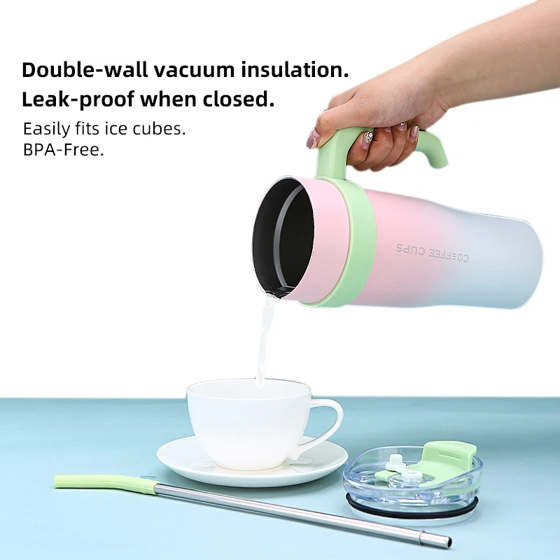 Insulated Stainless Steel Tumbler Car Cup - 1250Ml