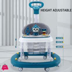 Monkey Baby Walkers Children'S Walkers With Wheels Are Suitable For Learning To Walk Music Balance To Prevent Falling