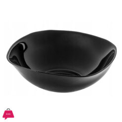 Opal Black Glass Marble Serving Bowls 17Cm - 1Pcs 8 Opal Black Glass Marble Serving Bowls 17Cm - 1Pcs