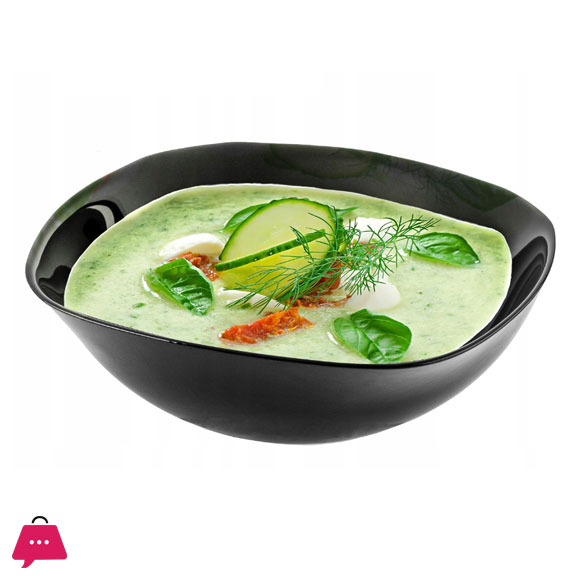 Opal Black Glass Marble Serving Bowls 17Cm - 1Pcs 6 Opal Black Glass Marble Serving Bowls 17Cm - 1Pcs - Image 4