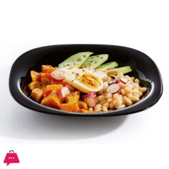 Opal Black Glass Marble Soup Plate 23Cm 6-Pcs