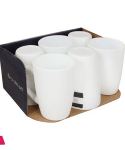 Opal Glass Marble Mug Set of 6 Piece