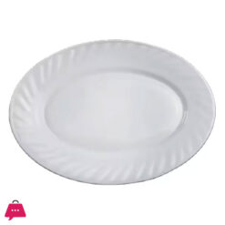 Opal Glass Marble Oval Rice Dish 30Cm - 1Pcs