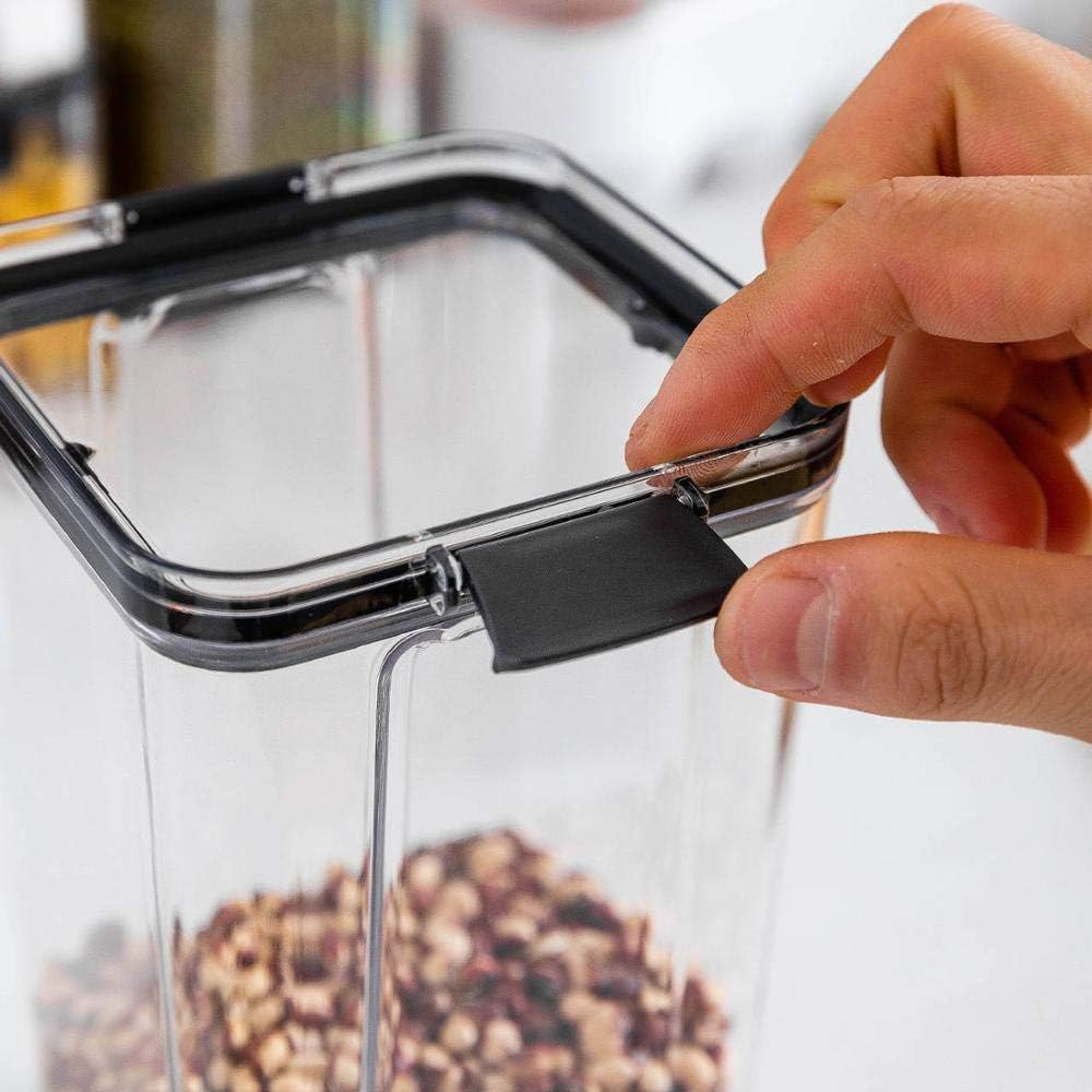 Plastic Covered Sealed Cans Grain Storage Jar Kitchen Storage Box Set Of 5