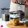 Plastic Covered Sealed Cans Grain Storage Jar Kitchen Storage Box Set Of 5