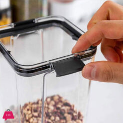 Plastic Covered Sealed Cans Grain Storage Jar Kitchen Storage Box Set Of 5