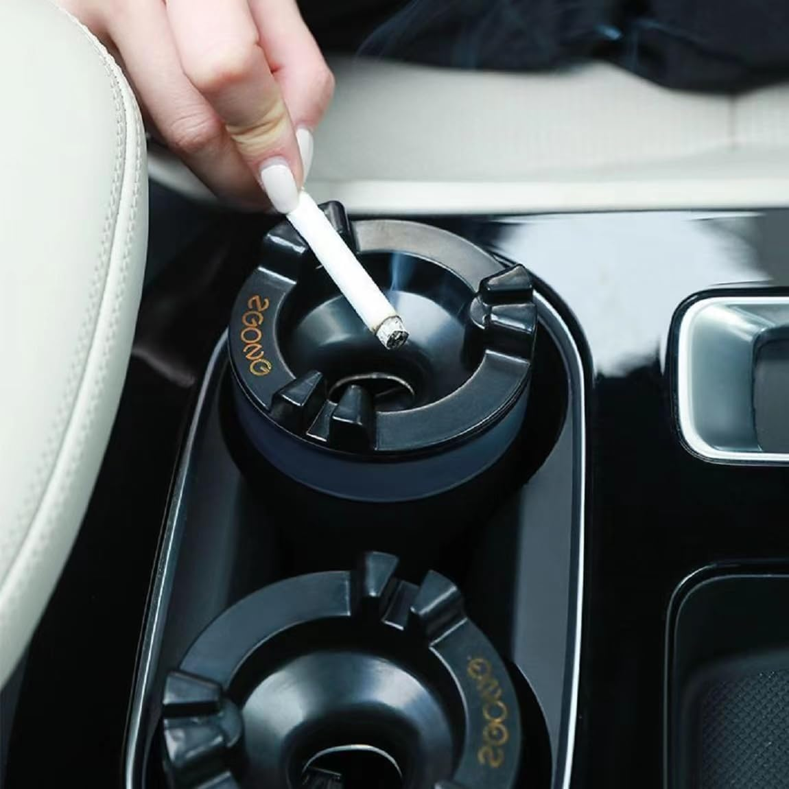 Portable Car Ashtray With Water Tank Smell Proof