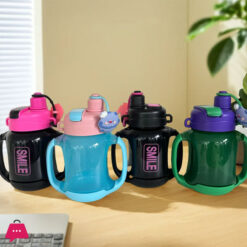 Space Cup Fitness Portable Ton-Ton Bucket Plastic Straw Water Bottle 850Ml