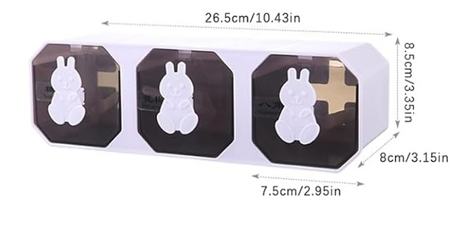 Wall Mounted 3 Partition Spick Rack 3 Portions Only