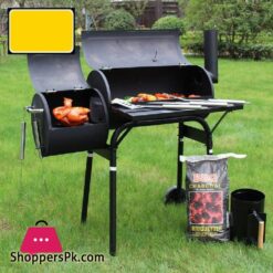 10-10 Offer 27 Inch Charcoal Barrel Grill With Offset Smoker Bbq Grill Outdoor Camping Oven