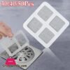 10-Pcs Anti Blocking Drain Filter Screen Disposable Kitchen Bathroom Floor Sticker Pvc Woven Drainage Mesh Net Hair Catcher