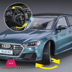 1:24 Audi A7 Coupe Alloy Sports Car Model Diecasts Metal Vehicles Car Model Sound And Light Simulation Collection Kids Toy Gifts