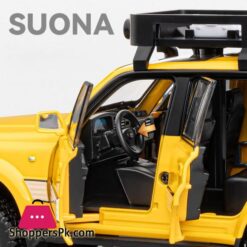 1:24 Toyota Land Cruiser Lc80 Suv Alloy Miniature Car Diecast Metal Scale Car Model Sound＆Light Children Toy Collection Vehicle