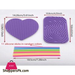 1Set Sensory Activity Board Silicone Fidget Toy For Calming Stress Anxiety Adhd &Amp; Autism