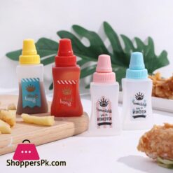 2Pcsset Mini Ketchup Bottle Portable Salad Squeeze Bottle Lunch Box Seasoning Bottle Kitchen Accessories