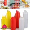 13Pcs 450Ml650Ml Three Hole Squeeze Bottle Twist Cap Food Grade Pe Plastic Ketchup Mustard Sauces Olive Oil Bottles Kitchen Gadgets