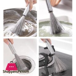 304 Stainless Steel Pot Brus Cleaning Brush Pot Brush Utensil Scrubber Scouring For Brush Dishwashing Descaling Wire Brush