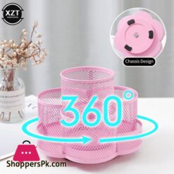 360 Degree Rotating Holder 7 Compartments Large Capacity Storage Organizer For School Home Office