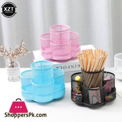 360 Degree Rotating Holder 7 Compartments Large Capacity Storage Organizer For School Home Office