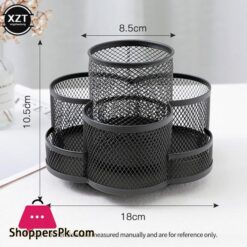 360 Degree Rotating Holder 7 Compartments Large Capacity Storage Organizer For School Home Office