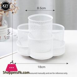 360 Degree Rotating Holder 7 Compartments Large Capacity Storage Organizer For School Home Office