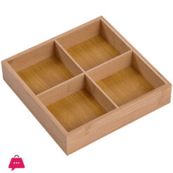 4 Grid Divided Wooden Tray Safe Material Dried Fruit Food Storage Container 7 4 Grid Divided Wooden Tray Safe Material Dried Fruit Food Storage Container