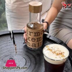 450Ml Wooden Texture High Quality Retro Glass Material Outdoor Water Bottle Vintage Timber Elegance Outdoor Flask 450Ml Rustic Woodgrain Deluxe Outdoor Hydration Vessel Natural Timber Finish Premium Outdoor Drinkware Rs Universal Store