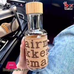 450Ml Wooden Texture High Quality Retro Glass Material Outdoor Water Bottle Vintage Timber Elegance Outdoor Flask 450Ml Rustic Woodgrain Deluxe Outdoor Hydration Vessel Natural Timber Finish Premium Outdoor Drinkware Rs Universal Store