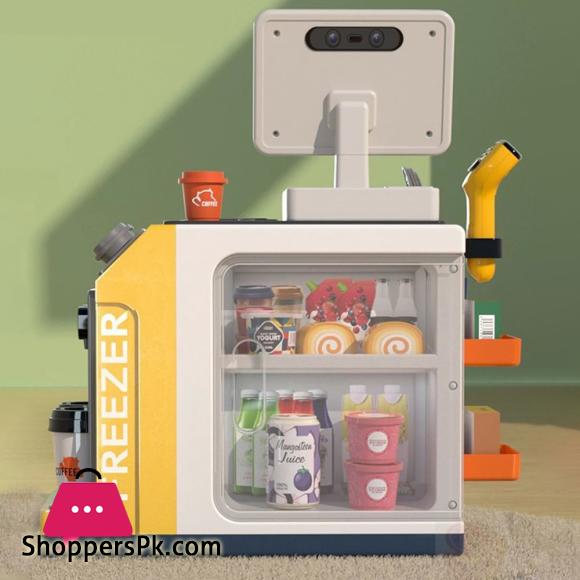 46Pcs Mini Supermarket Cash Register Toy Coffee Machine Cashier With Sound Light 7 46Pcs Mini Supermarket Cash Register Toy Coffee Machine Cashier With Sound Light - Image 5