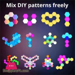 6Pcs Home Rgb Led Quantum Hexagon Touch Sensor Wall Led Honeycomb