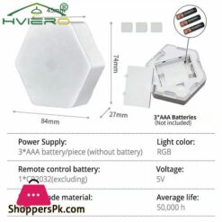 6Pcs Home Rgb Led Quantum Hexagon Touch Sensor Wall Led Honeycomb