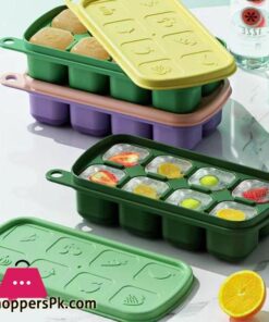 8 Grid Ice Cube Molds Silicone Fruit Pattern Ice Cube Freezer Tray With Lid Ice Maker Home Bars Drinks Cocktails Accessories