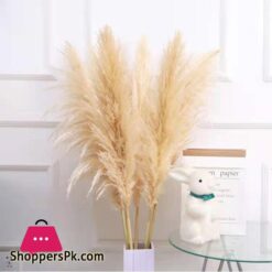 80Cm Large Pampas Grass Flowers Bouquet Fluffy Dried Floral Decoration - 5Pcs