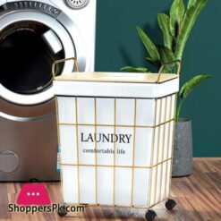 Alwaysme Rolling Wire Laundry Cart