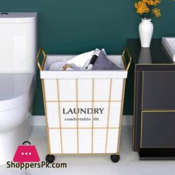 Alwaysme Rolling Wire Laundry Cart