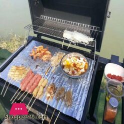Bbq Tools Outdoor Large Charcoal Grill Thickened With Cover Big Square Stove For More Than 8 People