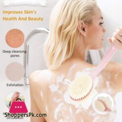 Lazy Tribe Bath Brush Shower Brush Improves Skins Health And Beauty Remove Dead Skin And Toxins Improves Lymphatic Functions Loofah Bath Spongerich Foampink