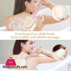 Lazy Tribe Bath Brush Shower Brush Improves Skins Health And Beauty Remove Dead Skin And Toxins Improves Lymphatic Functions Loofah Bath Spongerich Foampink