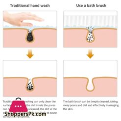Lazy Tribe Bath Brush Shower Brush Improves Skins Health And Beauty Remove Dead Skin And Toxins Improves Lymphatic Functions Loofah Bath Spongerich Foampink