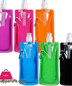 Collapsible Water Bottle Reusable Drinking Water Bottle with Clip for Biking Hiking Travel 6 Colors