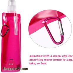 Collapsible Water Bottle Reusable Drinking Water Bottle With Clip For Biking Hiking Travel 6 Colors