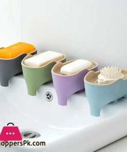 Soap Box Drain Rack Elephant Bathroom Accessory Bathroom Decor Childrens Soap Dish