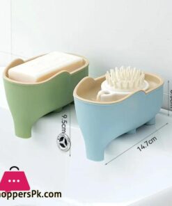 Soap Box Drain Rack Elephant Bathroom Accessory Bathroom Decor Childrens Soap Dish