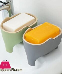 Soap Box Drain Rack Elephant Bathroom Accessory Bathroom Decor Childrens Soap Dish