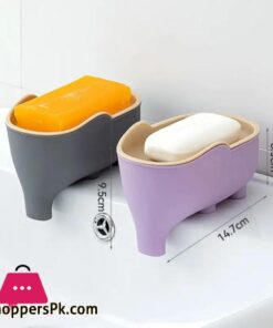 Soap Box Drain Rack Elephant Bathroom Accessory Bathroom Decor Childrens Soap Dish