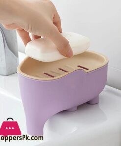 Soap Box Drain Rack Elephant Bathroom Accessory Bathroom Decor Childrens Soap Dish