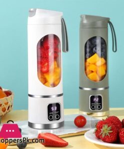Heavy Duty 8-Blade 450ML Mini Portable Blender Electric Fruit Juicer Smoothie Orange Juice Blender Multifunction Rechargeable Portable Bottle Mixer